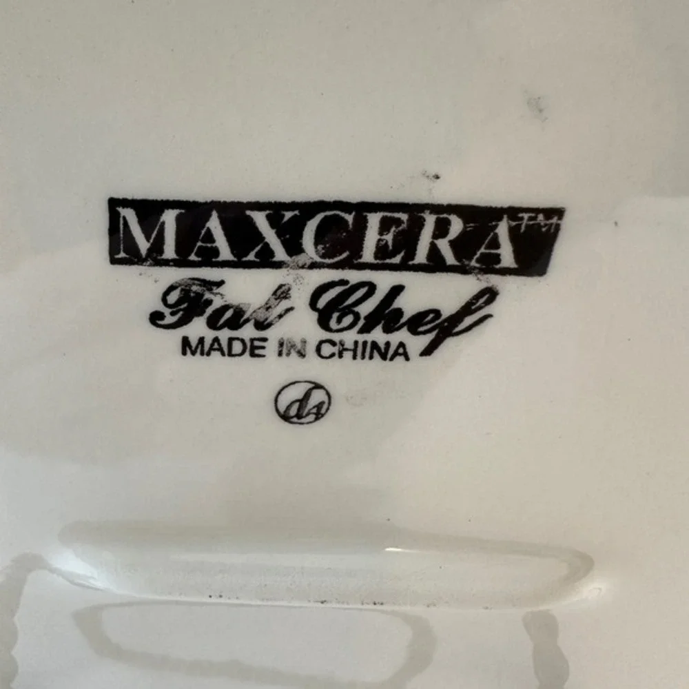 Maxcera Fat Chef Plate Bon‎ Appetit Eiffel Tower Serving Platter 11